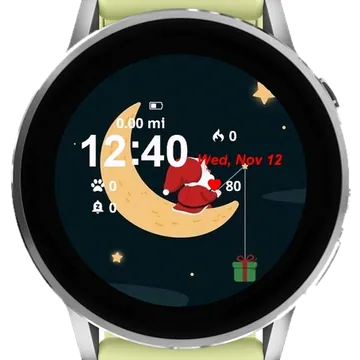 Catch Santa Garmin watch face preview