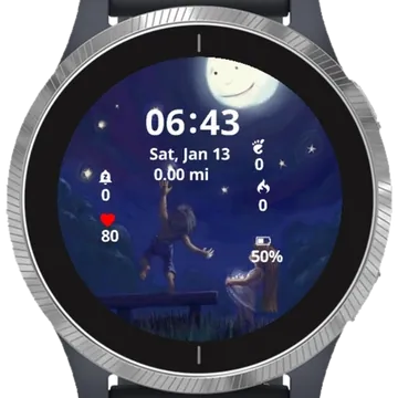 Catch the star Garmin watch face preview