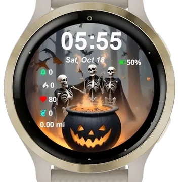 Celebrate Halloween Garmin watch face preview