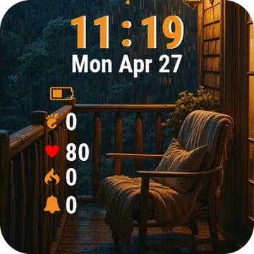 Chair Wooden Deck Garmin watch face preview