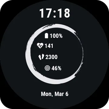 Chalkcircle Garmin watch face preview
