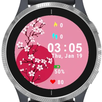 Cherry Blossoms Garmin watch face preview