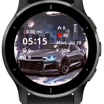 Chevy Muscle Car Garmin watch face preview