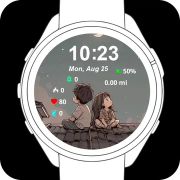 Childhood Skies Garmin watch face preview