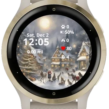 Chilled Yuletide Harmony Garmin watch face preview