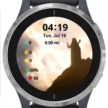 Christ Praying Garmin watch face preview