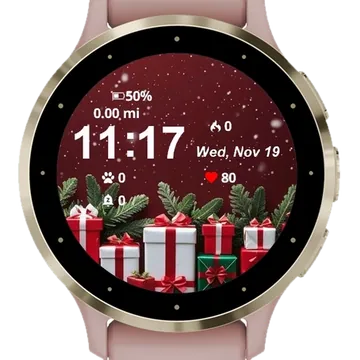 Christmas Background Garmin watch face preview