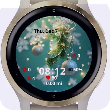 Christmas Background Garmin watch face preview