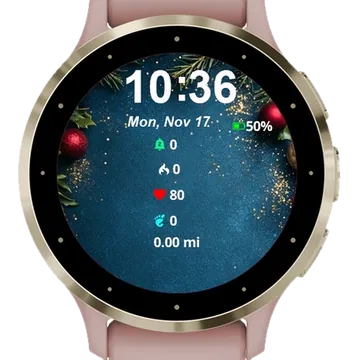 Christmas Background Garmin watch face preview