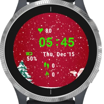 Christmas Background Design Garmin watch face preview