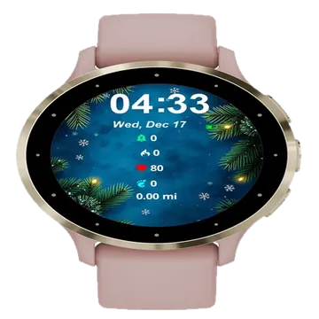 Christmas Background Fir Garmin watch face preview