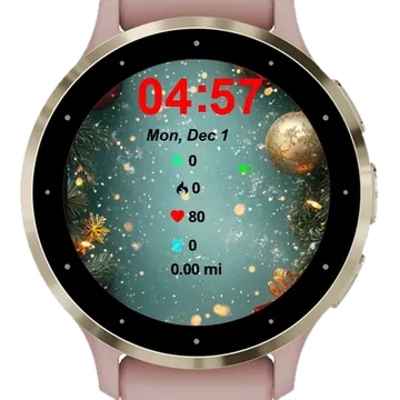 Christmas Background Presents Garmin watch face preview