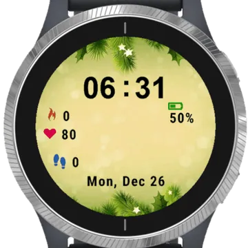 Christmas Background Wallpaper Garmin watch face preview