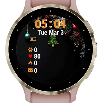Christmas Background Garmin watch face preview