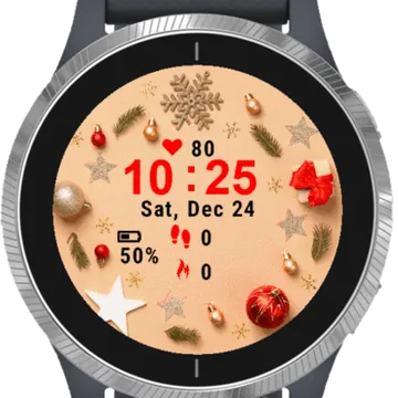 Christmas Balls Winter Garmin watch face preview