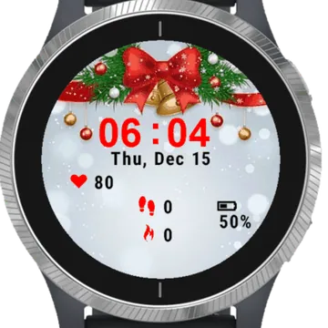 Christmas Balls Garmin watch face preview