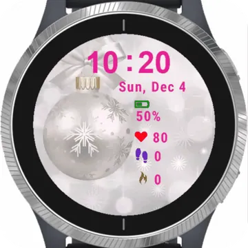 Christmas Bauble Garmin watch face preview