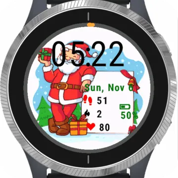 Christmas Blank Banner Garmin watch face preview