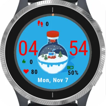 Christmas Bottle Garmin watch face preview