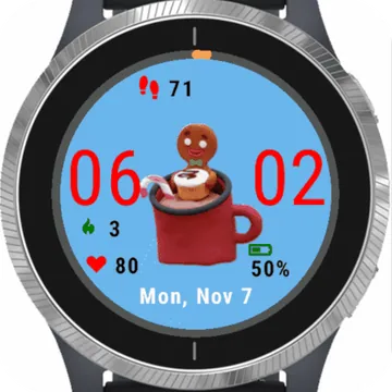 Christmas Cake Garmin watch face preview