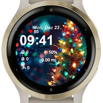 Christmas Cards Garmin watch face preview