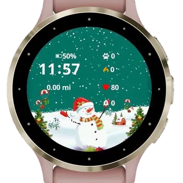 Christmas Carnival Garmin watch face preview