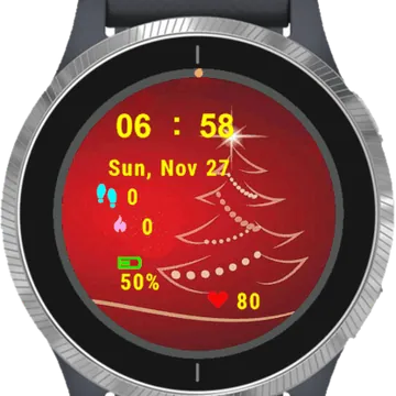 Christmas Celebrations Garmin watch face preview