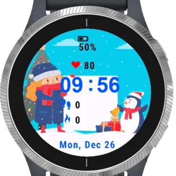 Christmas Character Garmin watch face preview