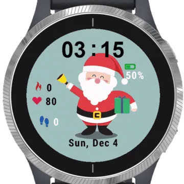 Christmas Coming Garmin watch face preview