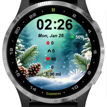Christmas Cones Garmin watch face preview
