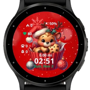 Christmas Cupcake Garmin watch face preview