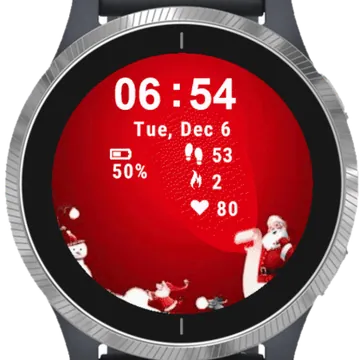 Christmas Decoration Background Garmin watch face preview