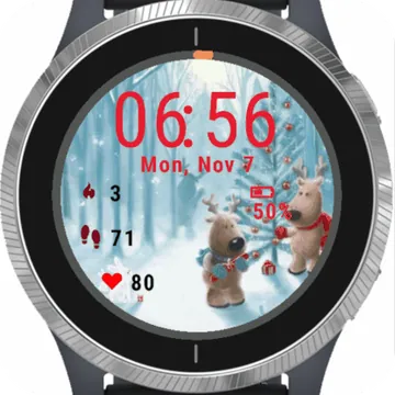 Christmas Designs Garmin watch face preview