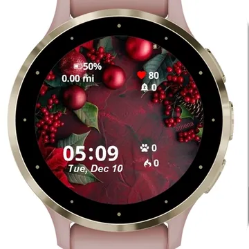 Christmas Elegance Garmin watch face preview