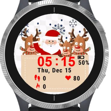 Christmas Elements Garmin watch face preview