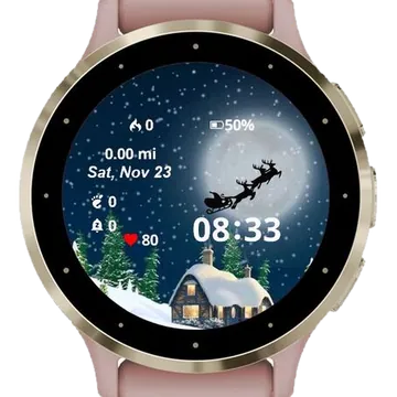 Christmas Eve Garmin watch face preview