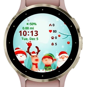 Christmas Family Garmin watch face preview