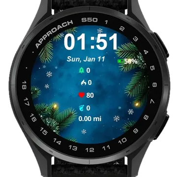 Christmas Fir Garmin watch face preview