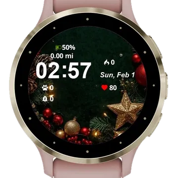 Christmas Frame Garmin watch face preview