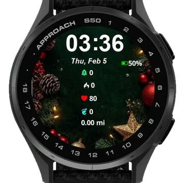 Christmas Frames Ornaments Garmin watch face preview