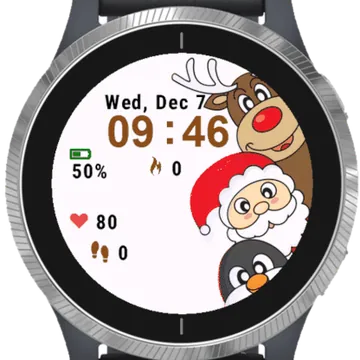 Christmas Friends Garmin watch face preview
