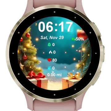 Christmas Gift Garmin watch face preview