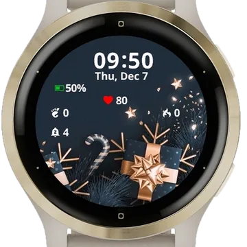 Christmas Gift Garmin watch face preview