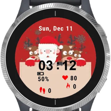 Christmas Gift Package Garmin watch face preview