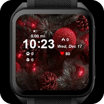 Christmas Globe Garmin watch face preview