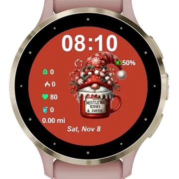Christmas Gnome Garmin watch face preview
