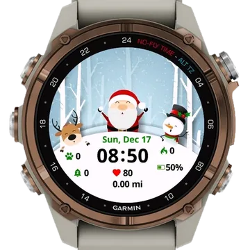 Christmas Greetings Santa Garmin watch face preview