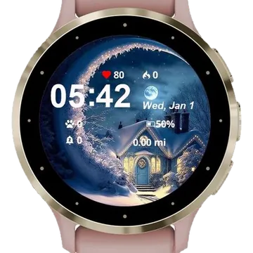 Christmas House Garmin watch face preview