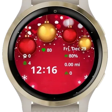 Christmas Invitation Background Garmin watch face preview