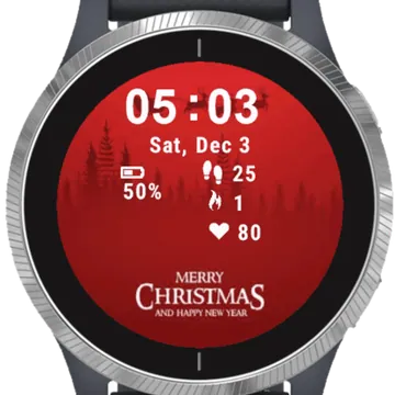 Christmas Landscape Garmin watch face preview